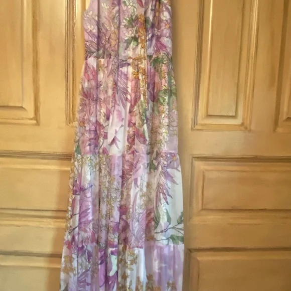 Johnny Was Purple Floral Maxi Dress - Picture 3 of 6